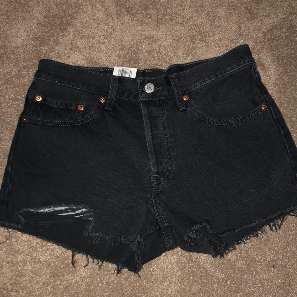 Black Levi 501 shorts